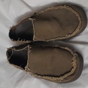 Crocs Mens Santa Cruz loafers. Size 10. Brown/khaki color